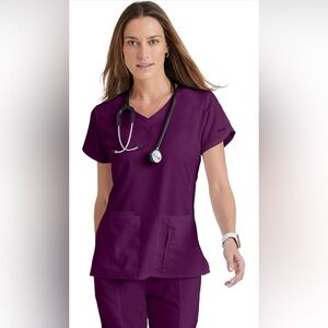 Grey's Anatomy Cora Wine Scrub Top